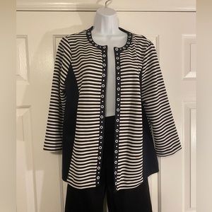 Alfred Dunner navy/white Light jacket